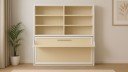Cama Abatible horizontal con escritorio y libreria WALLBED